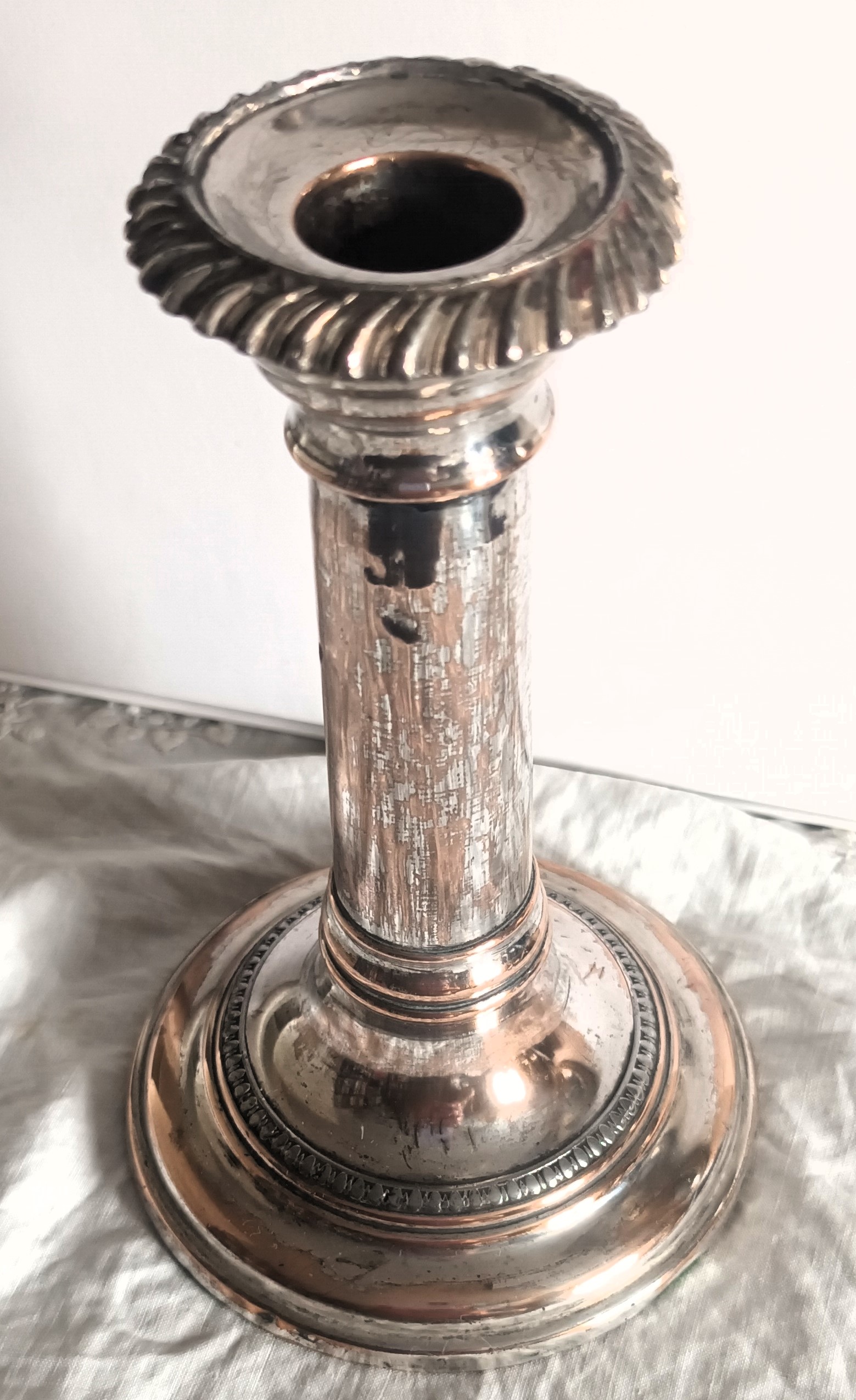 Antique English Victorian Old Sheffield Plate Candlestick Antique Lighting 4